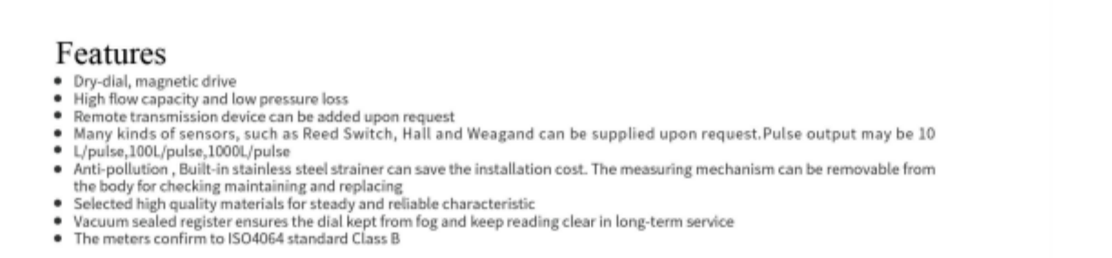 Horizontal Woltman Detachable Water Meter DN(40-300) - Image 2